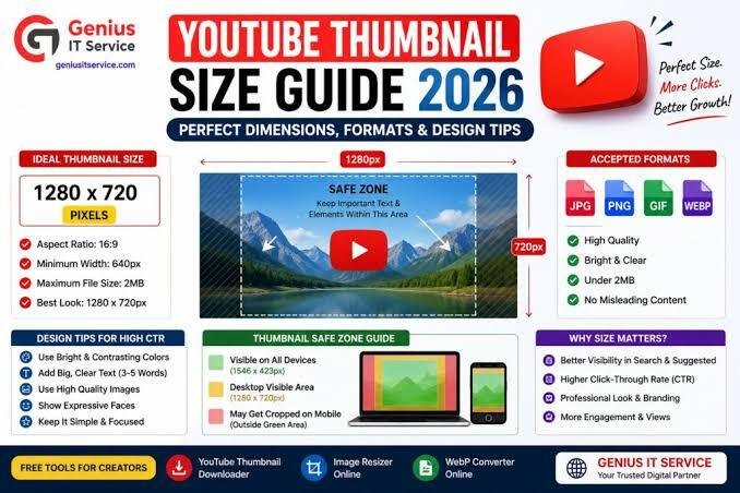Complete Guide to YouTube Thumbnail Size, Format & Design Tools
